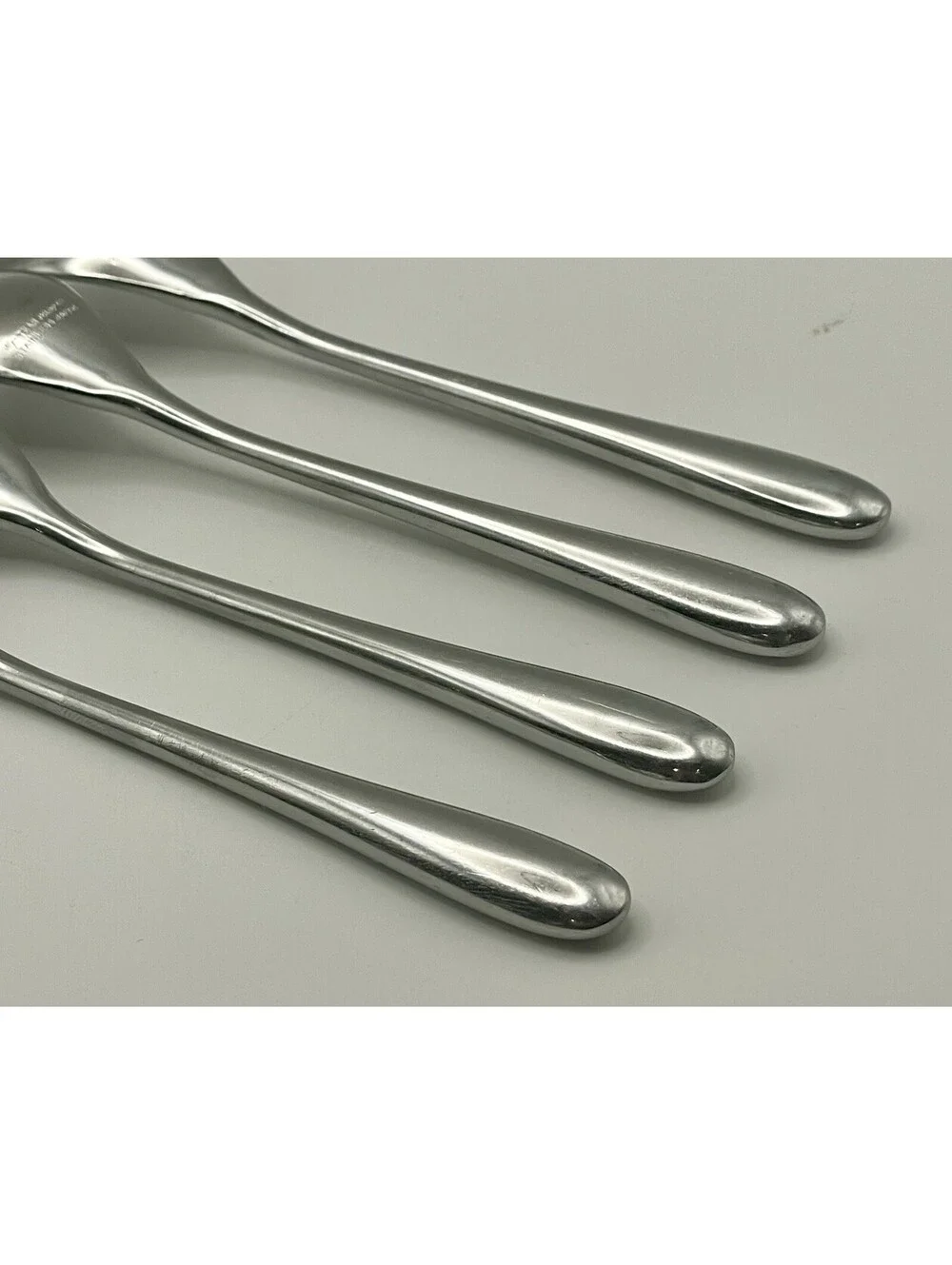 (4) Washington Forge TEARDROP Stainless Japan Salad Fork Lot ~ 6.5”